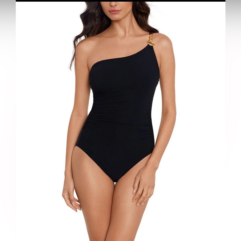 Magicsuit Hyperlink Charlize One Shoulder One Piece Swimsuit, Size 10, $176